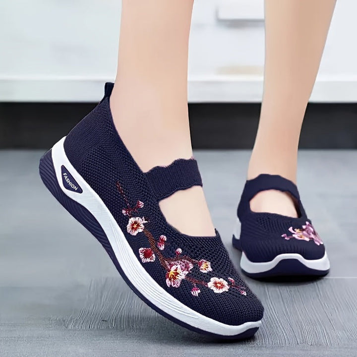 BEAUMONT NICE | BASKETS FLORALE EMBROIDÉES POUR FEMMES