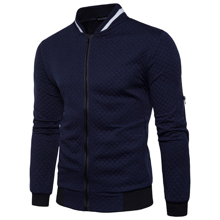 CHECKERED ZIPPER JACKET FOR MEN