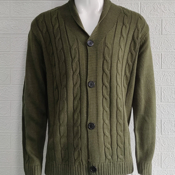TEXTURED KNIT CARDIGAN FOR MEN
