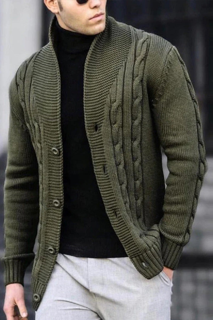 CABLE KNIT PULLOVER SWEATER FOR MEN