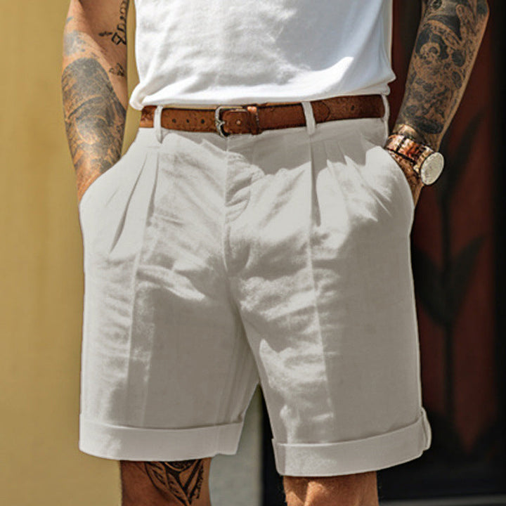 PLEATED SHORTS FOR MEN