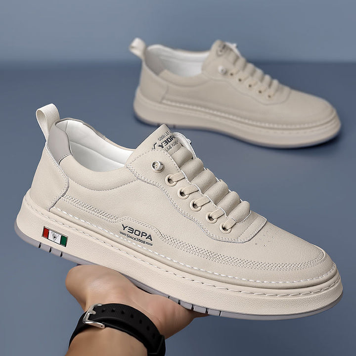 LEATHER CUSHIONED SNEAKERS FOR MEN