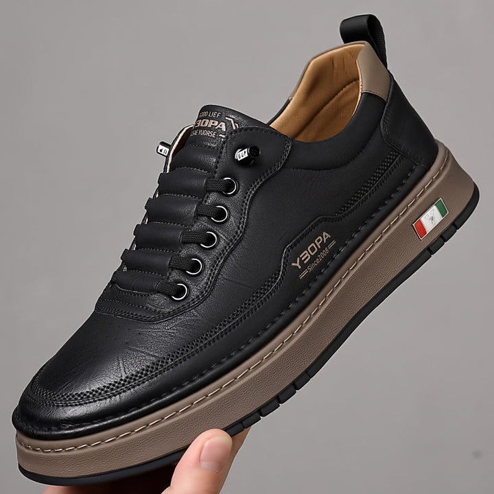 CUSHIONED LEATHER SNEAKERS FOR MEN