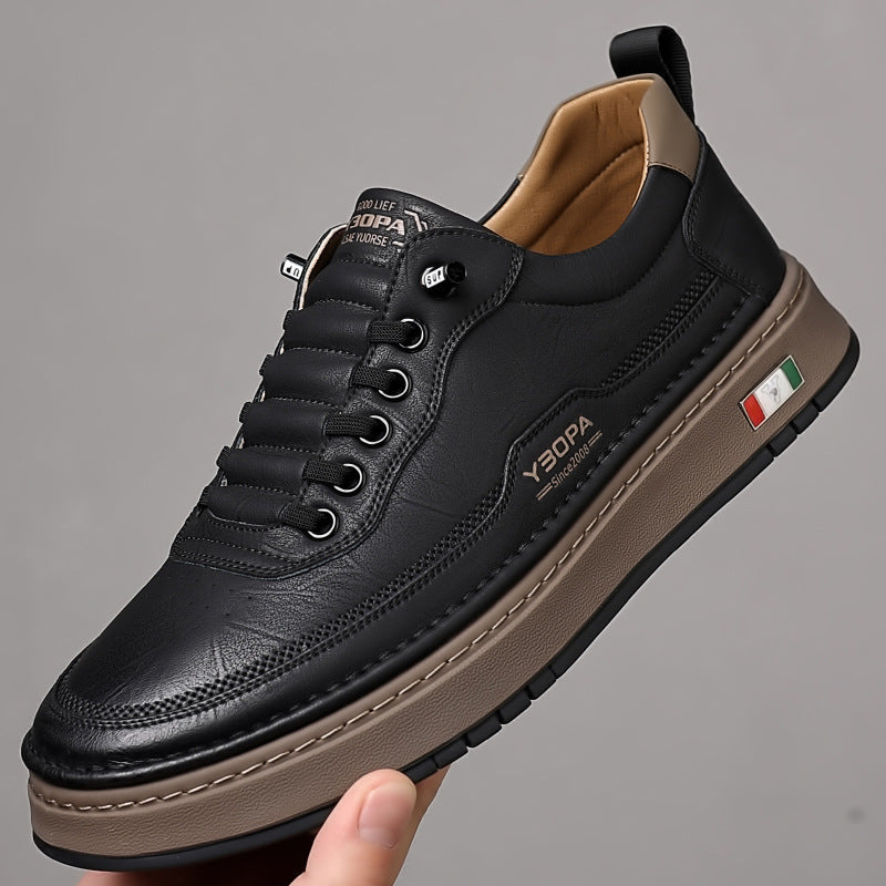LEATHER CUSHIONED SNEAKERS FOR MEN