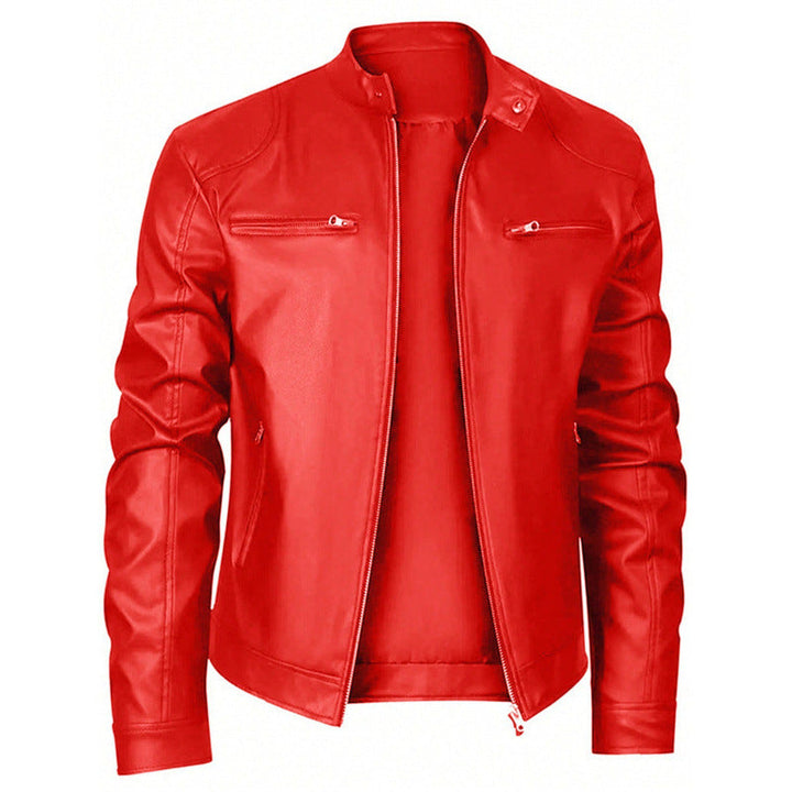 STAND COLLAR ZIP COAT FOR MEN