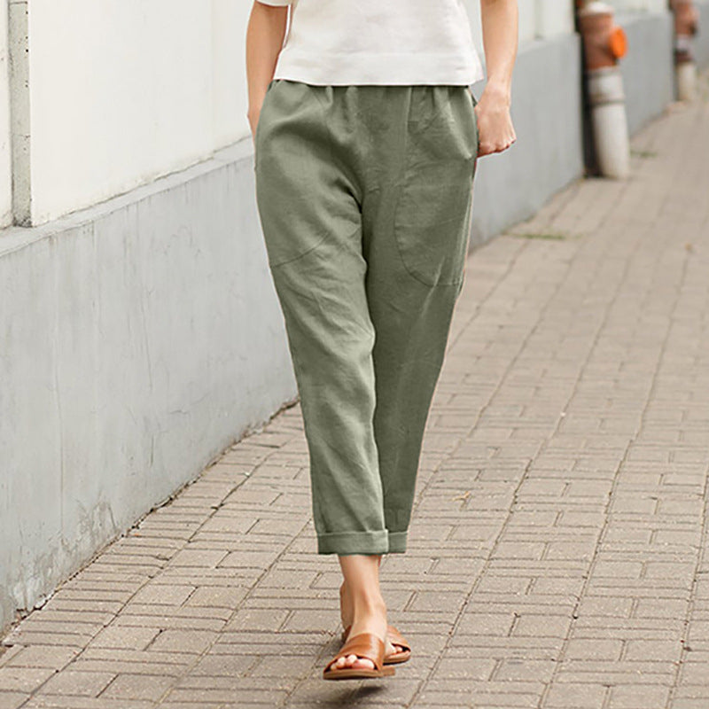 BEAUMONT NICE | PANTALON DROIT D'ÉTÉ POUR FEMMES