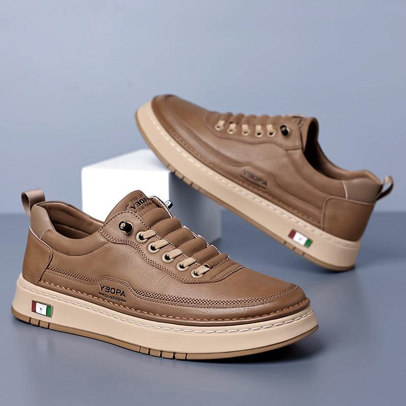 LEATHER CUSHIONED SNEAKERS FOR MEN