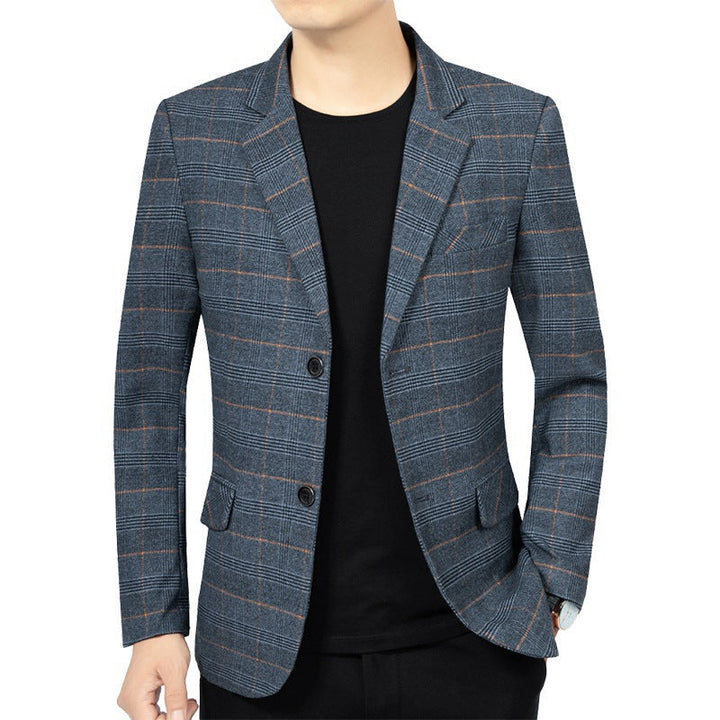 PLAID LAPEL BLAZER FOR MEN