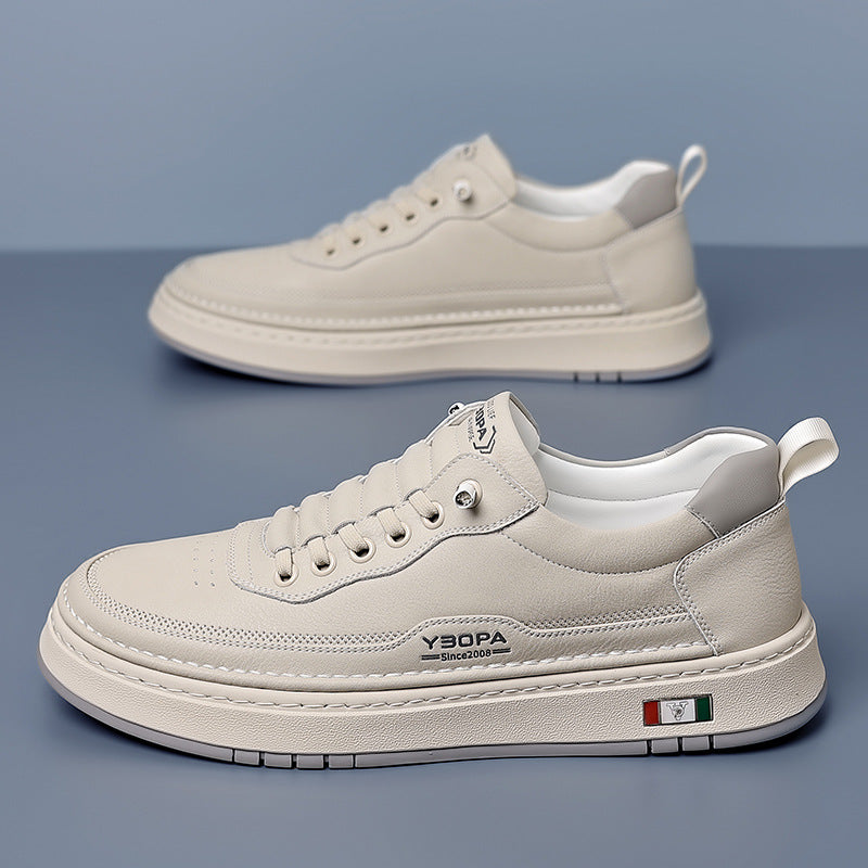 LEATHER CUSHIONED SNEAKERS FOR MEN