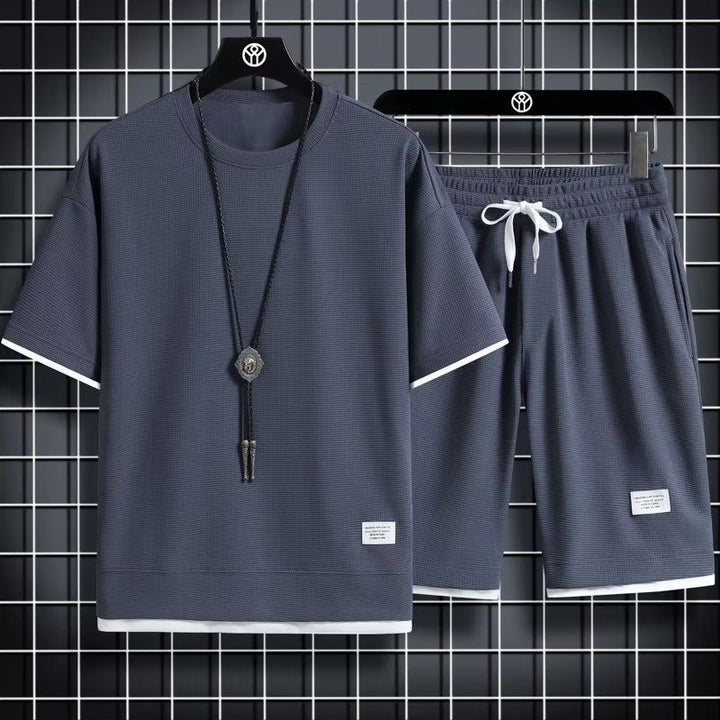 WAFFLE KNIT SET FOR MEN