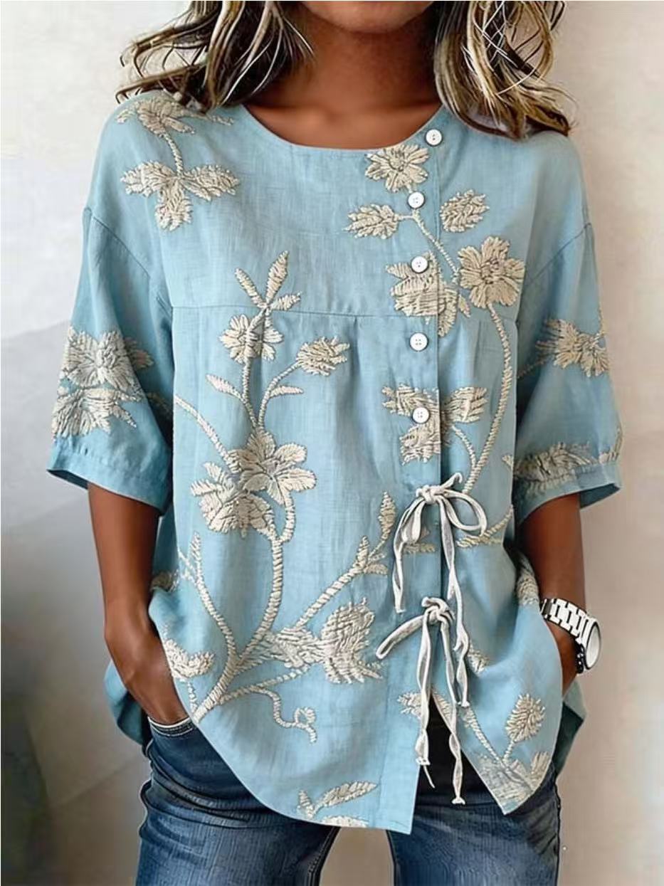 BEAUMONT NICE | TOP BRODÉ CLASSIQUE POUR FEMME