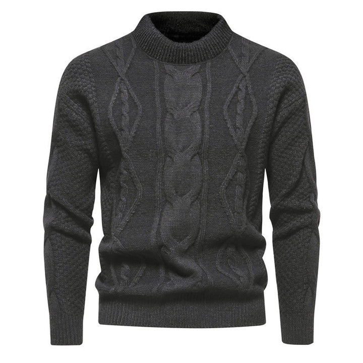 CABLE KNIT CREW NECK SWEATER FOR MEN