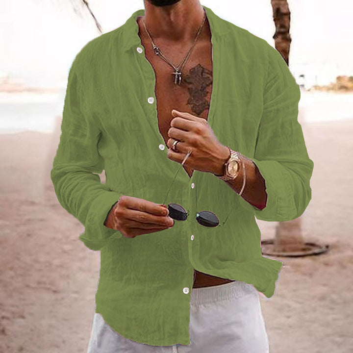COTTON HENLEY SHIRT FOR MEN