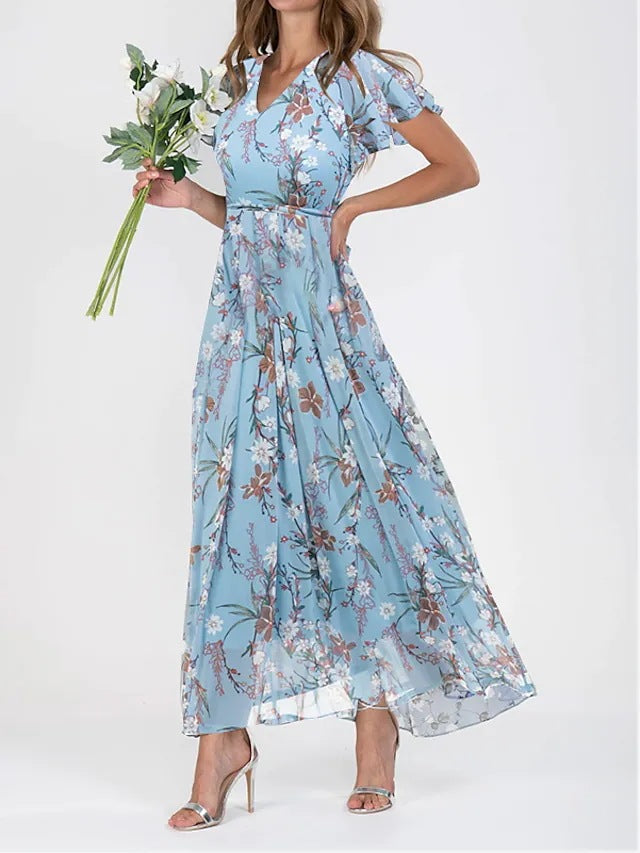 BEAUMONT NICE | ROBE MAXI FLORALE ÉTÉ POUR FEMMES