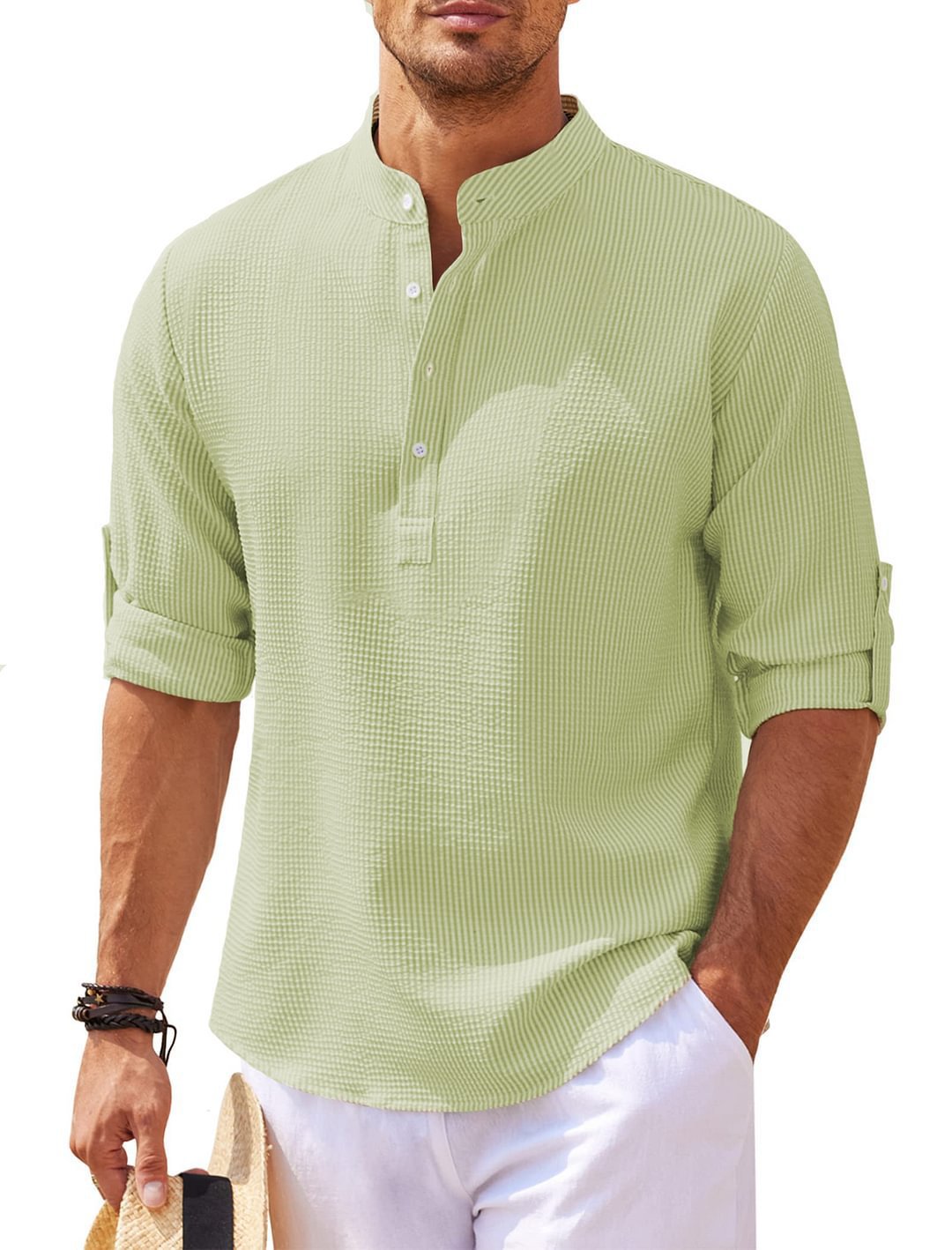STRUCTURED WEAVE SHIRT FOR MEN