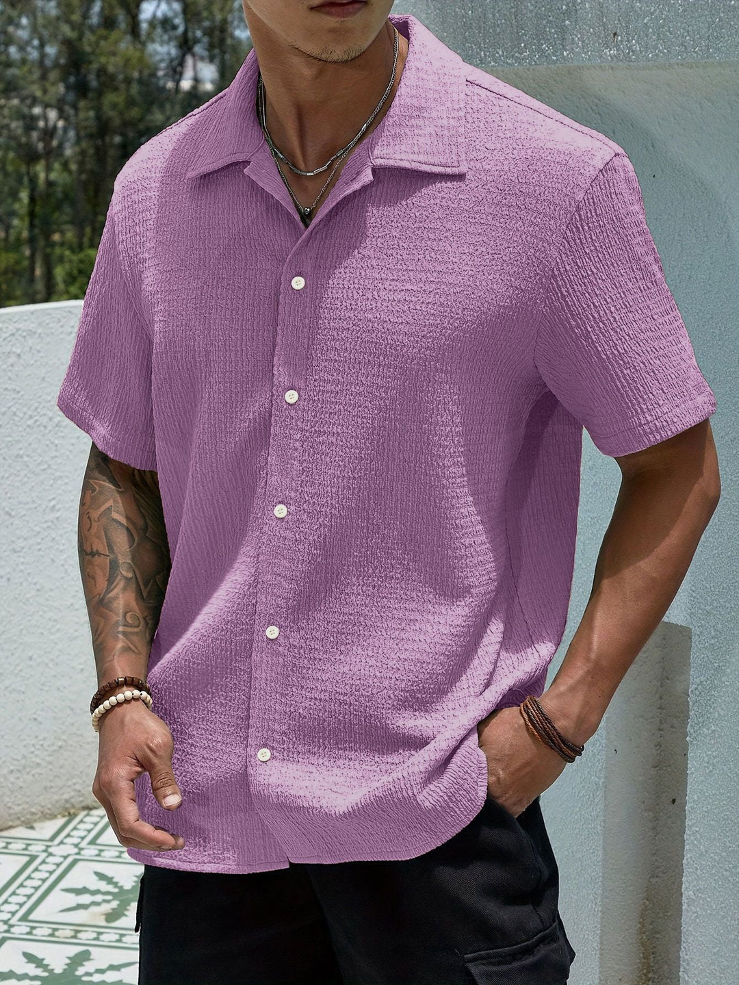 SEMI-SHEER SUMMER SHIRT FOR MEN