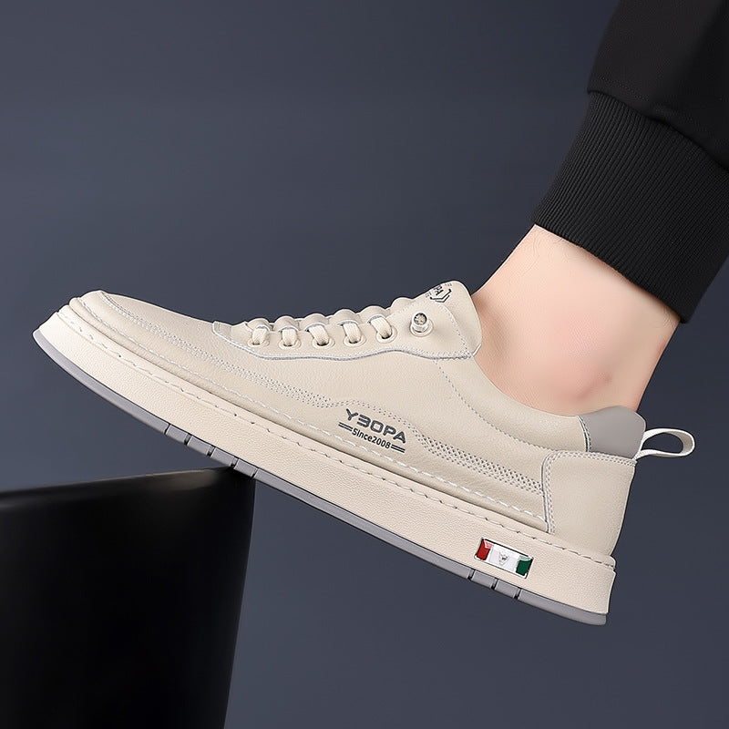LEATHER CUSHIONED SNEAKERS FOR MEN