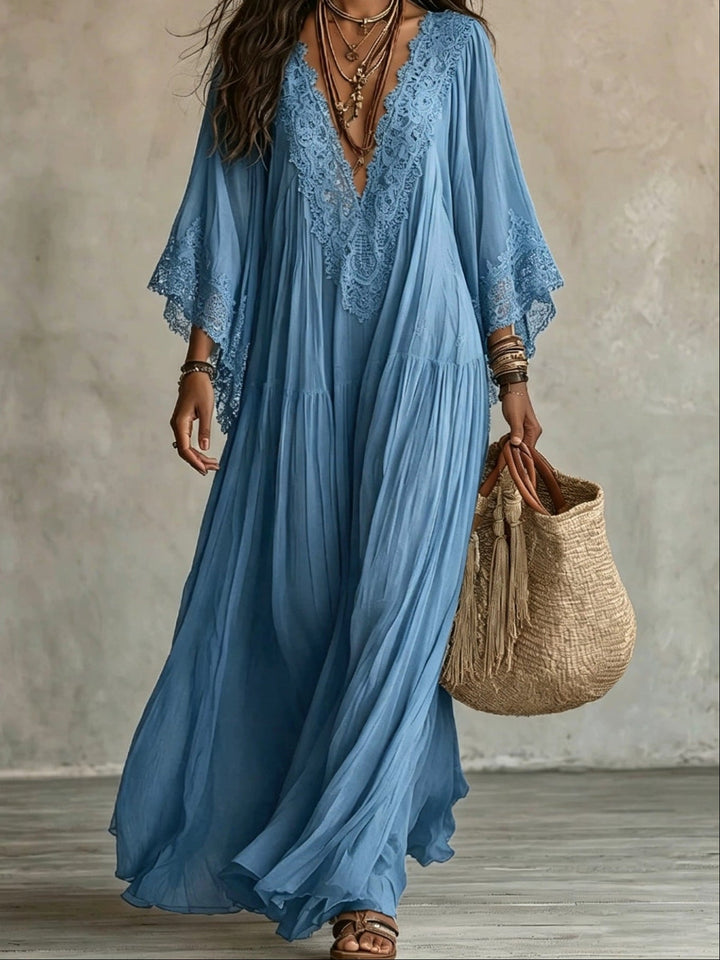 BEAUMONT NICE | ROBE MAXI AVEC DENTELLE POUR FEMMES