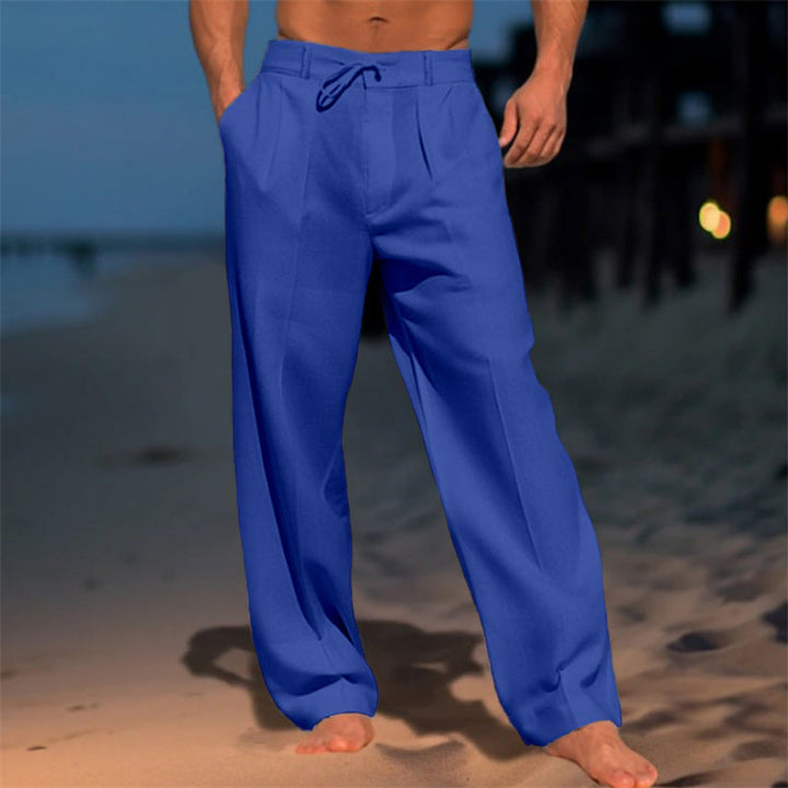 SLIM LINEN TROUSERS FOR MEN