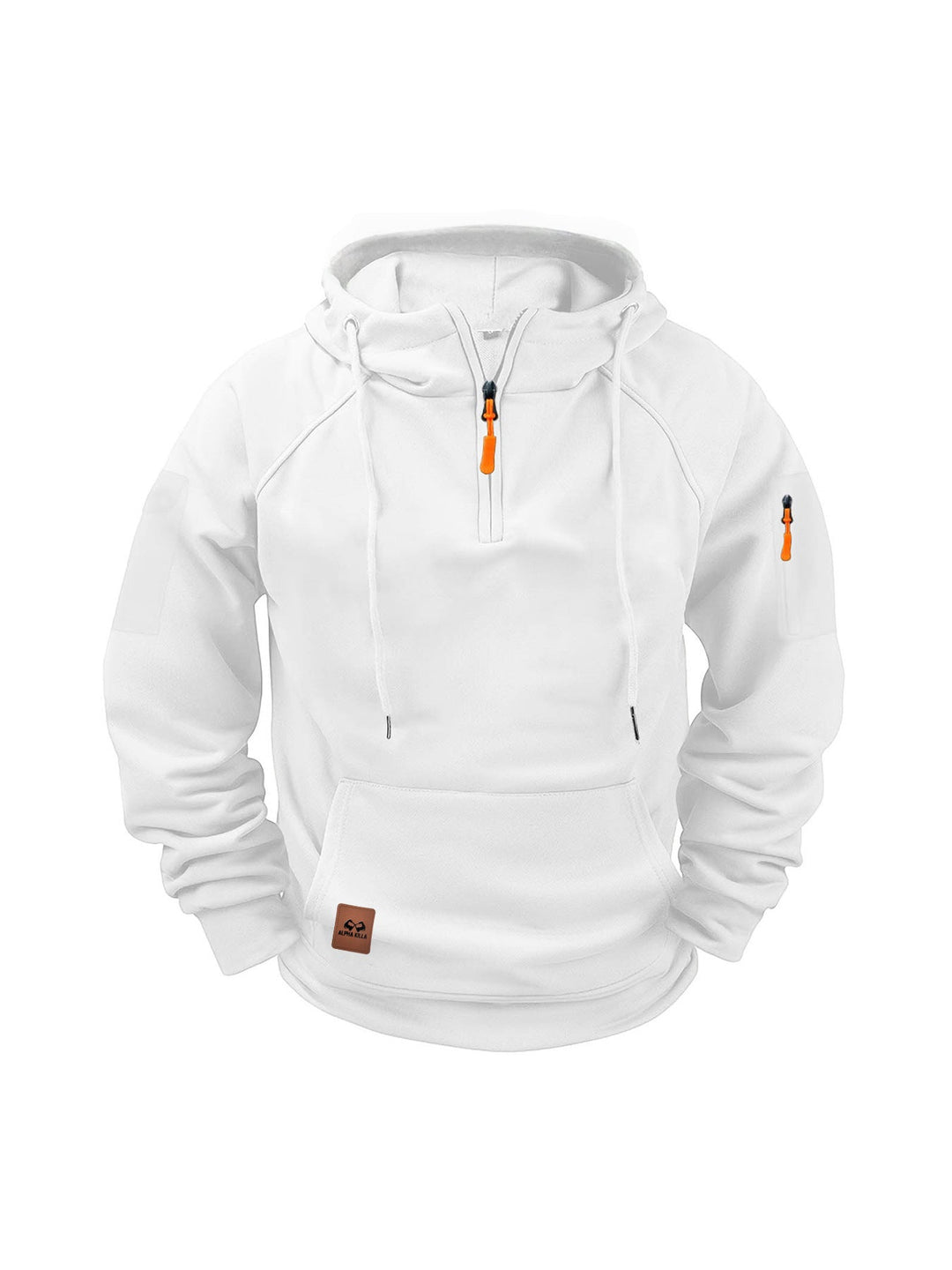 HALF ZIP HOODED SWEATSHIRT FOR MEN