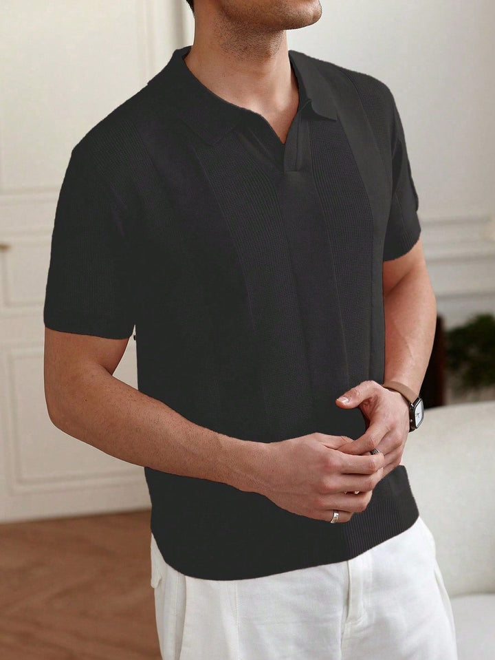 VERTICAL KNIT POLO FOR MEN