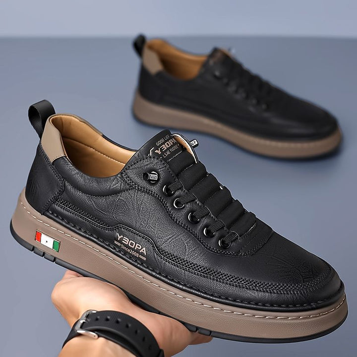 LEATHER CUSHIONED SNEAKERS FOR MEN