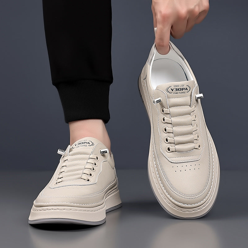 LEATHER CUSHIONED SNEAKERS FOR MEN