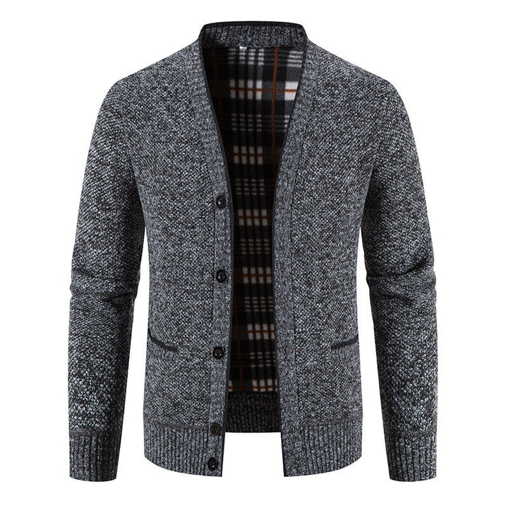 SOLID KNIT CARDIGAN FOR MEN