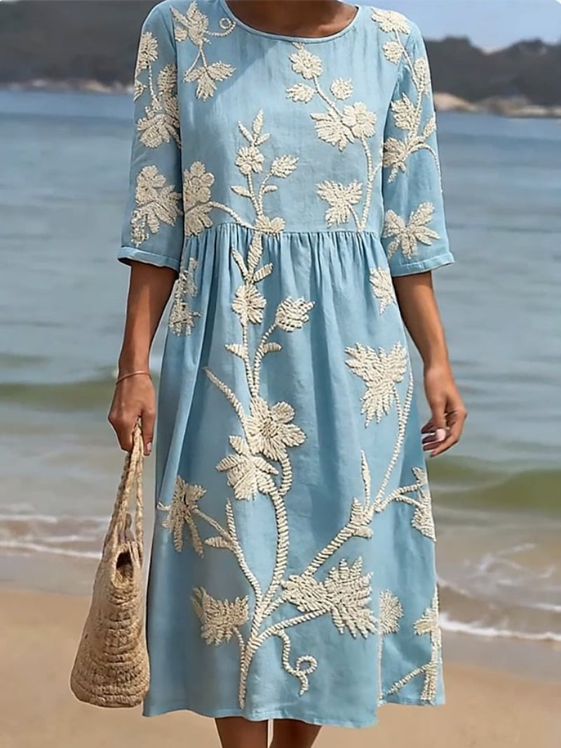 BEAUMONT NICE | ROBE MIDI BRODÉE POUR FEMMES