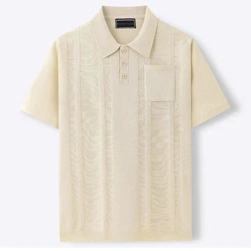 SLEEK TEXTURED POLO SHIRT FOR MEN