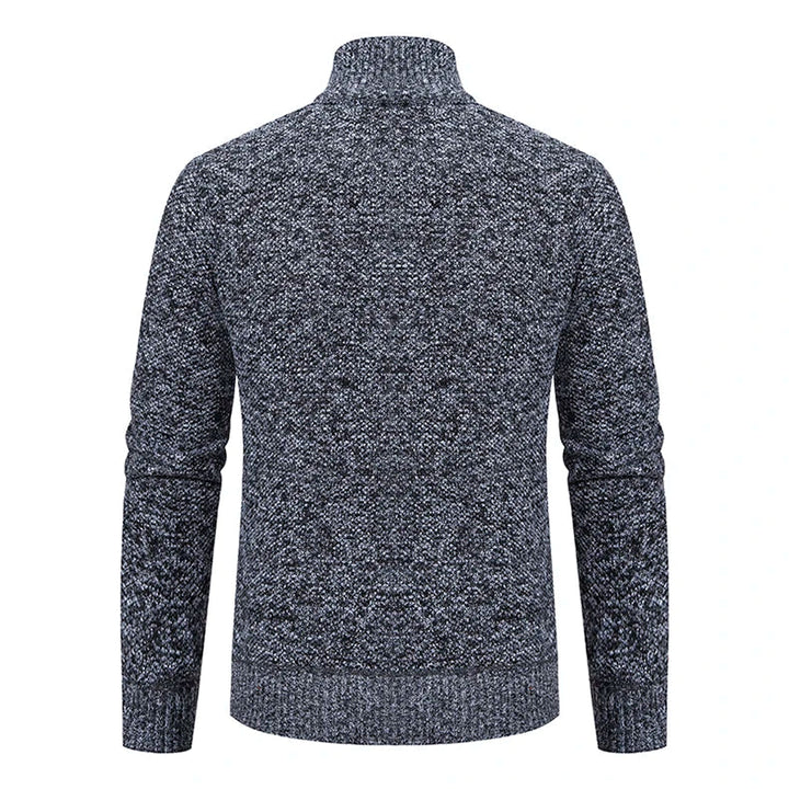 KNIT ZIP COLLAR SWEATER FOR MEN