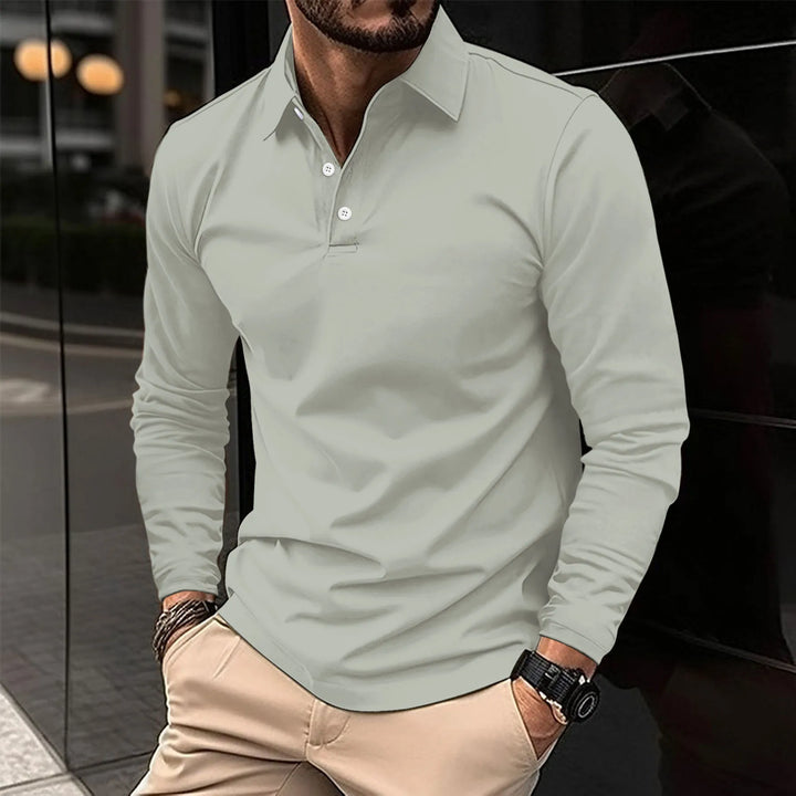 LONG SLEEVE POLO SHIRT FOR MEN