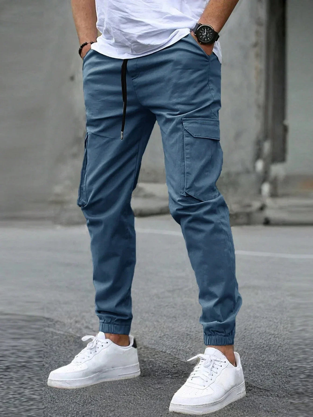 SLIM CARGO TROUSERS FOR MEN
