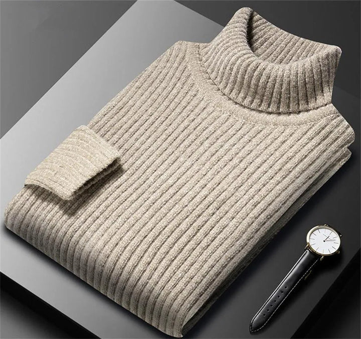 ROLLED COLLAR PULLOVER FOR MEN