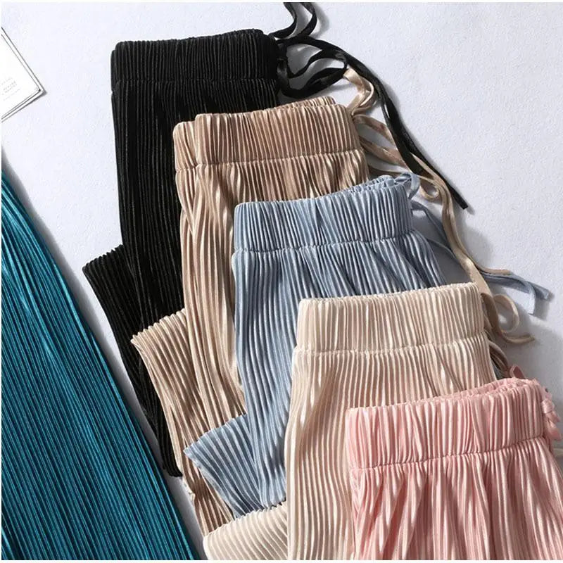 BEAUMONT NICE | PANTALONS PLISÉS À JAMBES LARGES POUR FEMMES