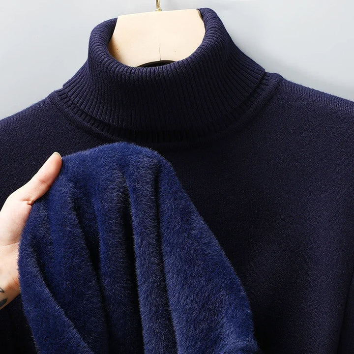 Pull col roulé en maille Leroux