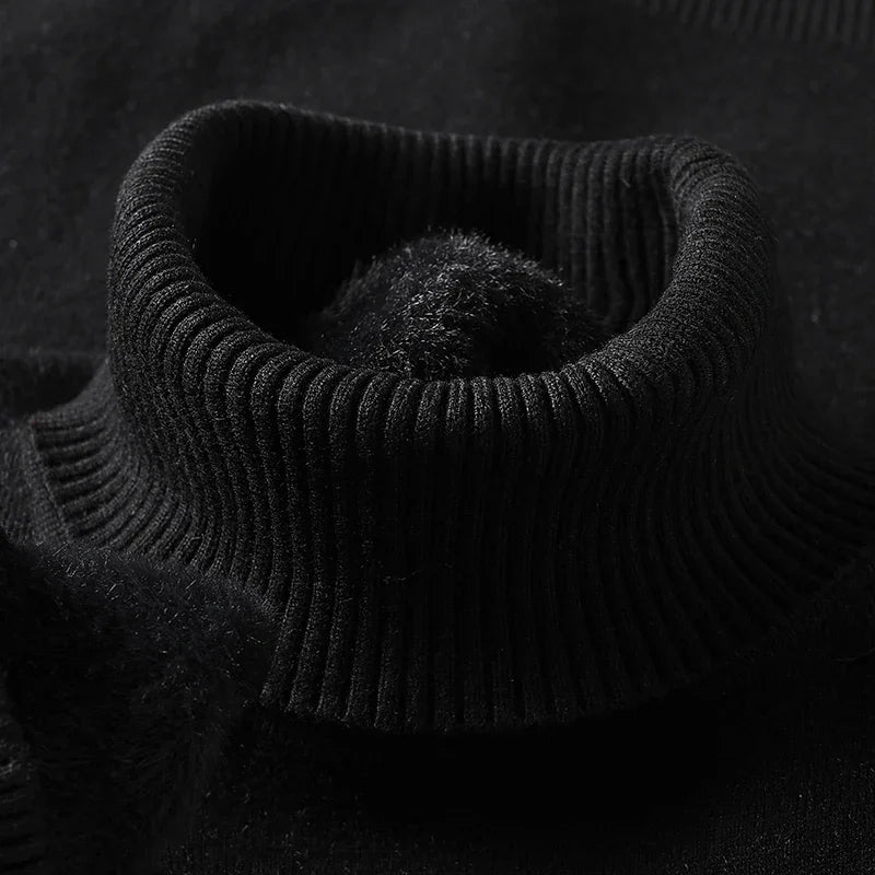 Pull col roulé en maille Leroux