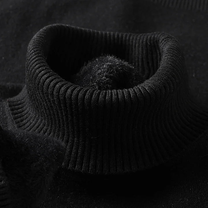 Pull col roulé en maille Leroux