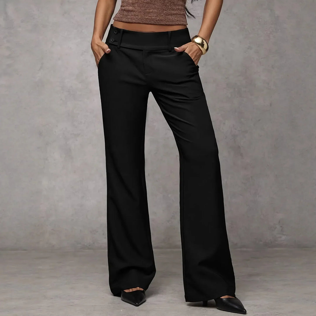 BEAUMONT NICE | PANTALONS FLUIDES À TAILLE MOYENNE POUR FEMMES