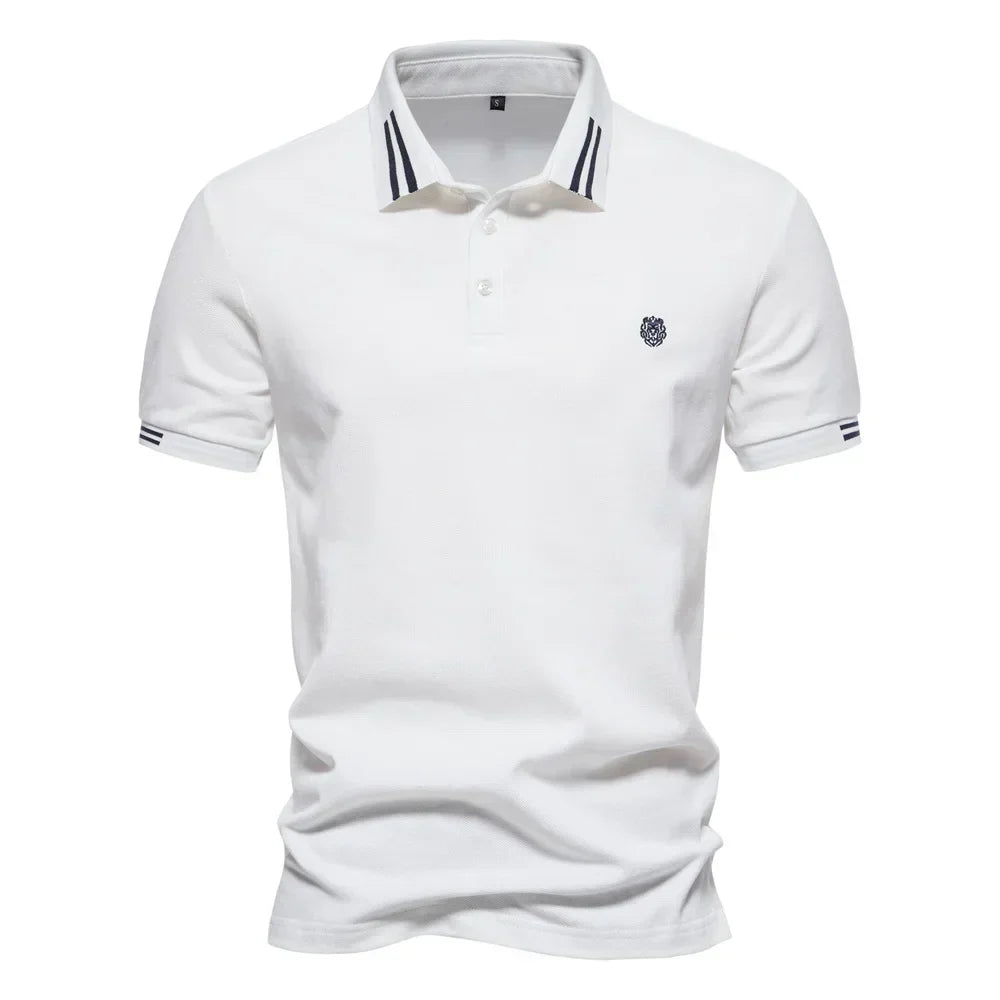CONTRAST PIQUE POLO FOR MEN