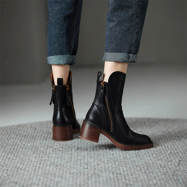 BEAUMONT NICE | BOTTINES À TALON BLOQUÉ POUR FEMMES