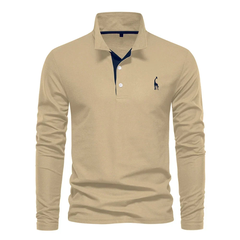 LONG SLEEVE POLO SHIRT FOR MEN