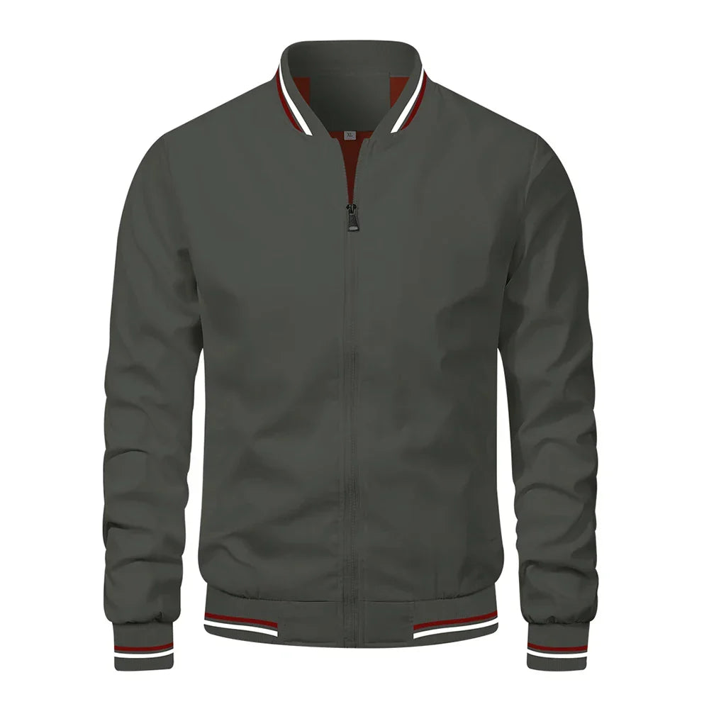CONTRAST BOMBER JACKET FOR MEN