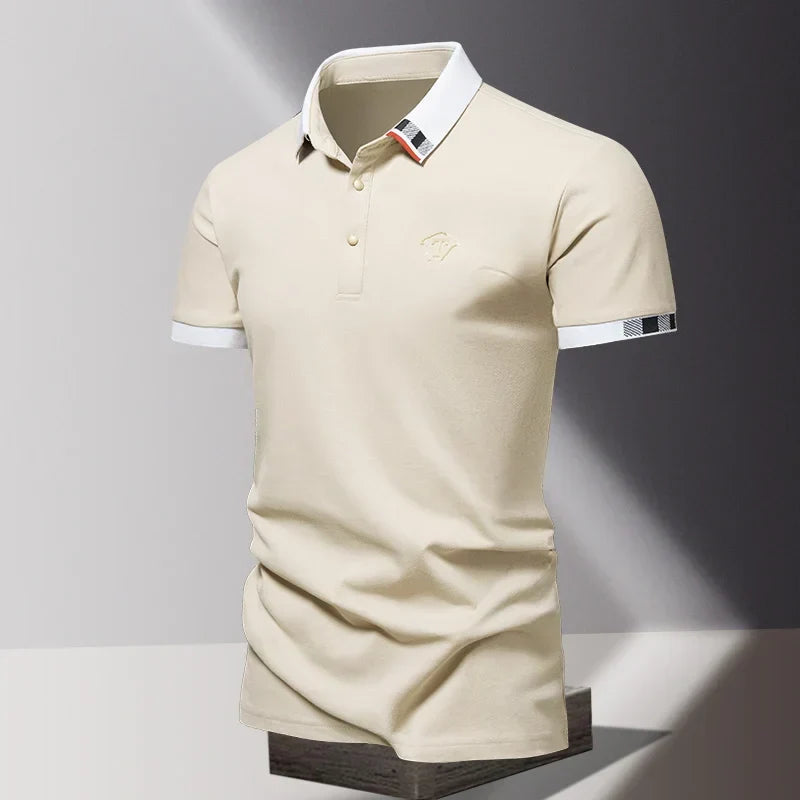 CONTRAST COLLAR POLO FOR MEN