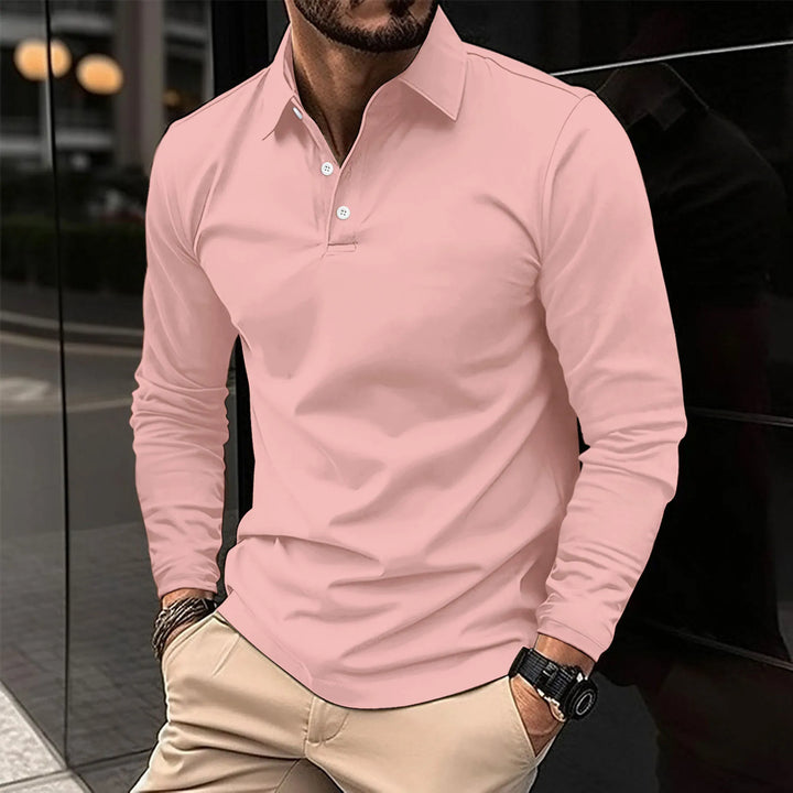 LONG SLEEVE POLO SHIRT FOR MEN