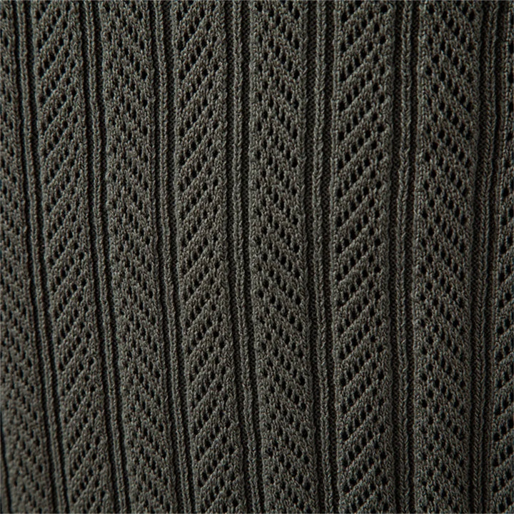 TEXTURED ZIPPER POLO FOR MEN