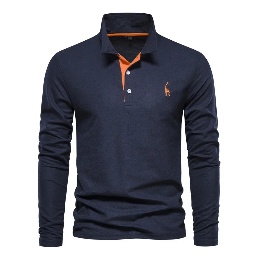 LONG SLEEVE POLO SHIRT FOR MEN