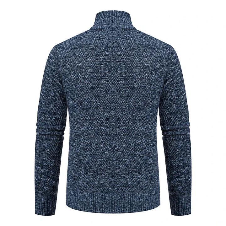 KNIT ZIP COLLAR SWEATER FOR MEN