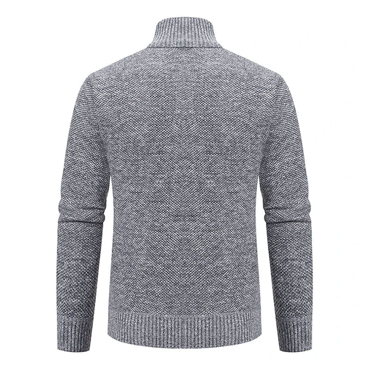 KNIT ZIP COLLAR SWEATER FOR MEN