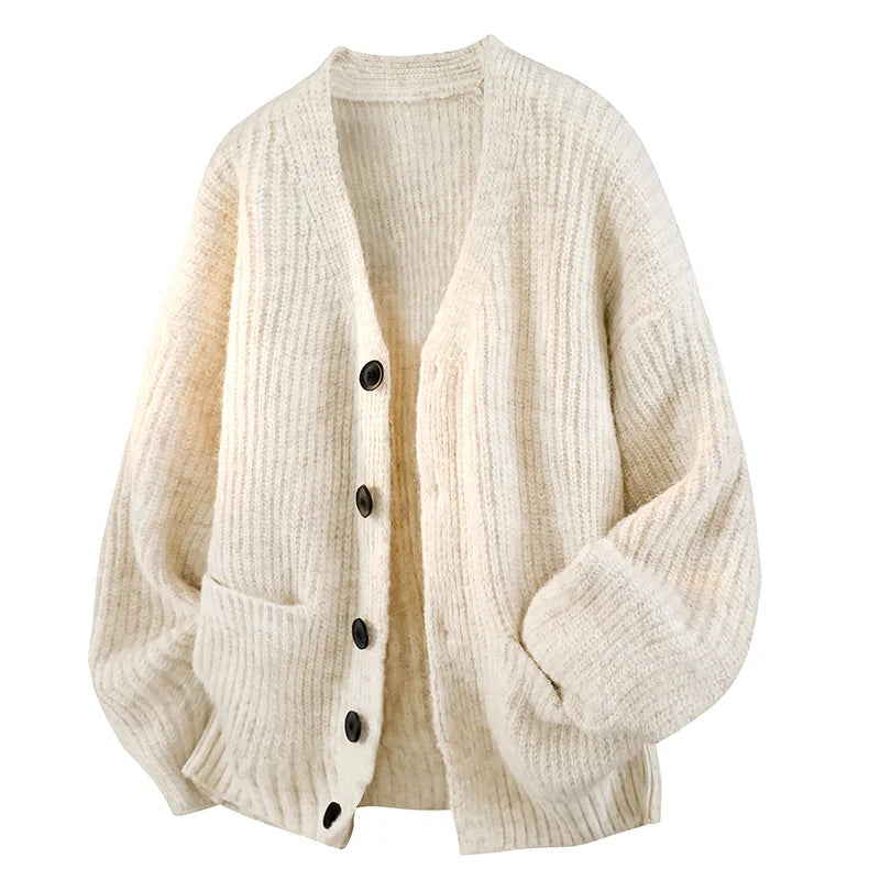 OVERSIZED V-NECK CARDIGAN FOR MEN